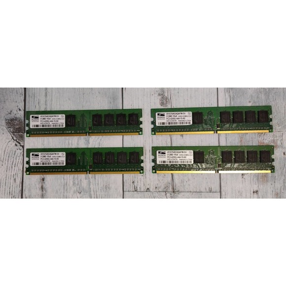 ProMOS 512MB 1Rx8 PC2-4200U-444-10-AD DDR2 533MHZ CL4 (4 Pack) DIMM Memory - Picture 1 of 2